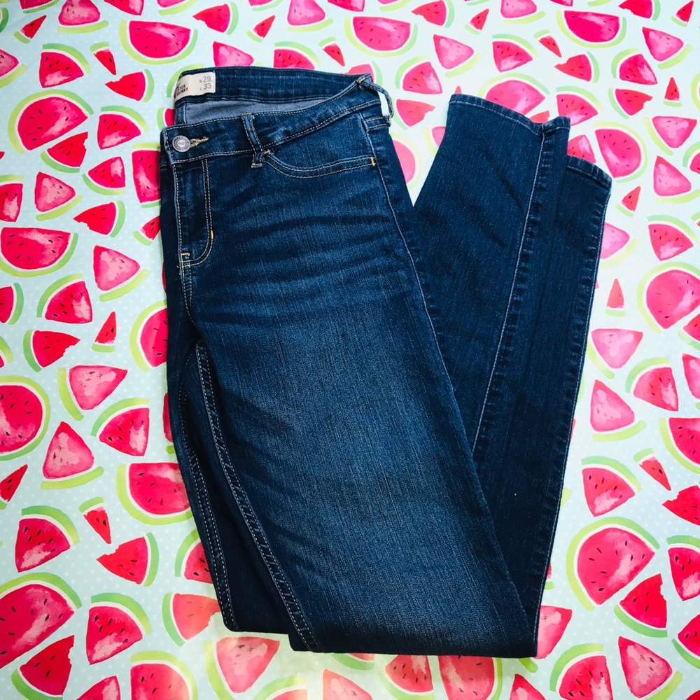Holister súper skinny jeans color blue